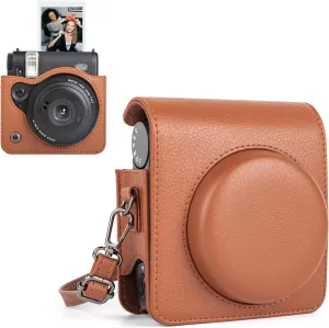 Protective Carry Case Compatible with Fujifilm Instax Mini 99 Instant Camera, Instax Mini 99 Retro Case/Cover with Adjustable Strap - Brown