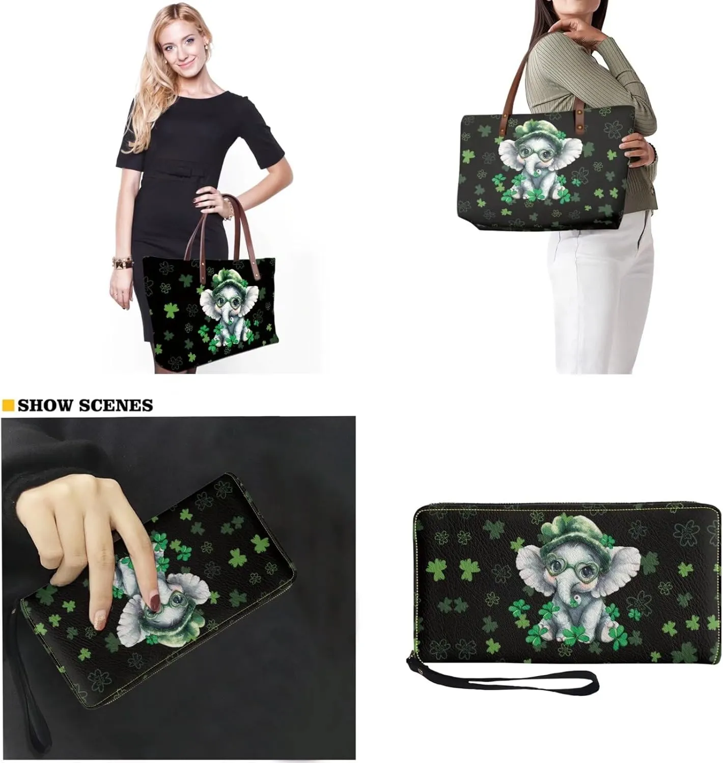Purse and Wallet Set for Women Lady, Large Top Handle Purse Tote Bag Satchel Purse Shoulder Bag with Leather Wallet