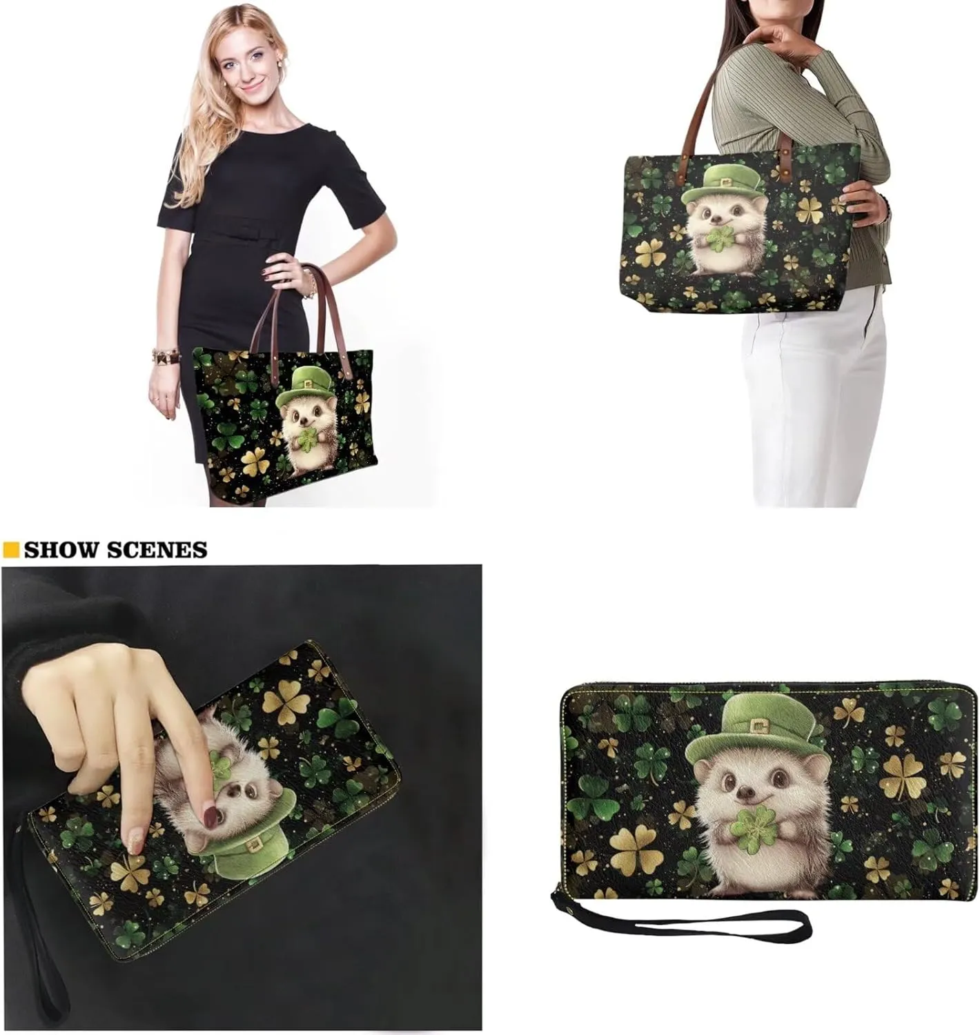 Purse and Wallet Set for Women Lady, Large Top Handle Purse Tote Bag Satchel Purse Shoulder Bag with Leather Wallet