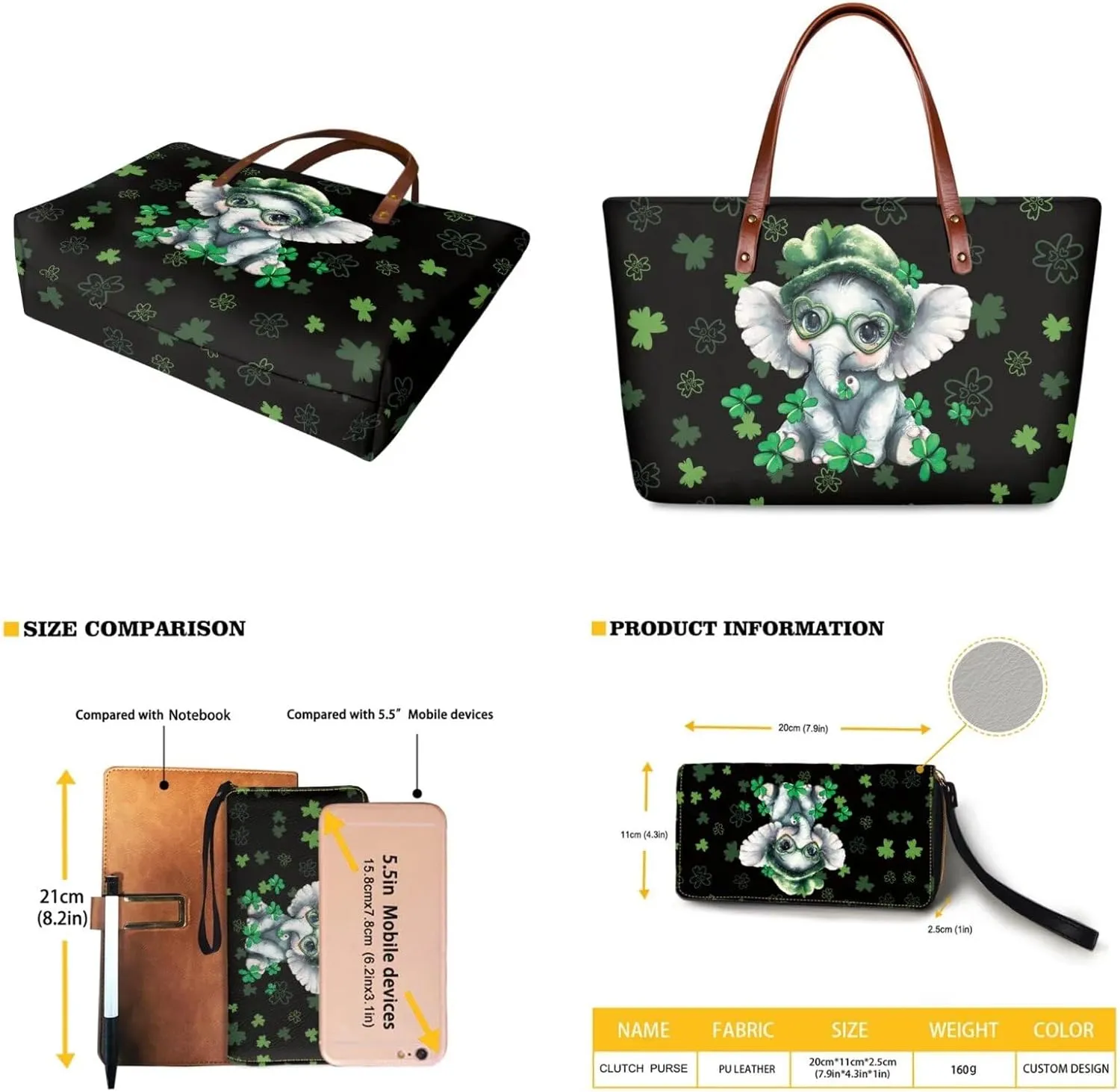Purse and Wallet Set for Women Lady, Large Top Handle Purse Tote Bag Satchel Purse Shoulder Bag with Leather Wallet