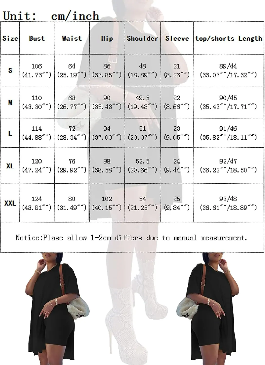 qfmqkpi Womens Casual 2 Piece Outfits V Neck Side Split Tops and Shorts Set Tracksuit