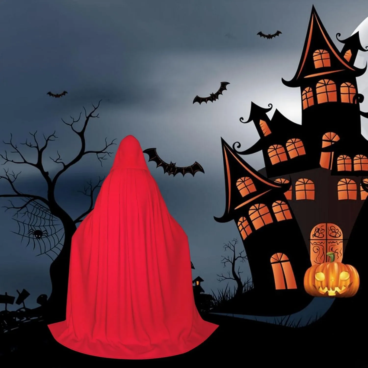 red stripe. Unisex Hooded Cloak Halloween Christmas Costume Party Cloak Is Suitable For Festive Gift