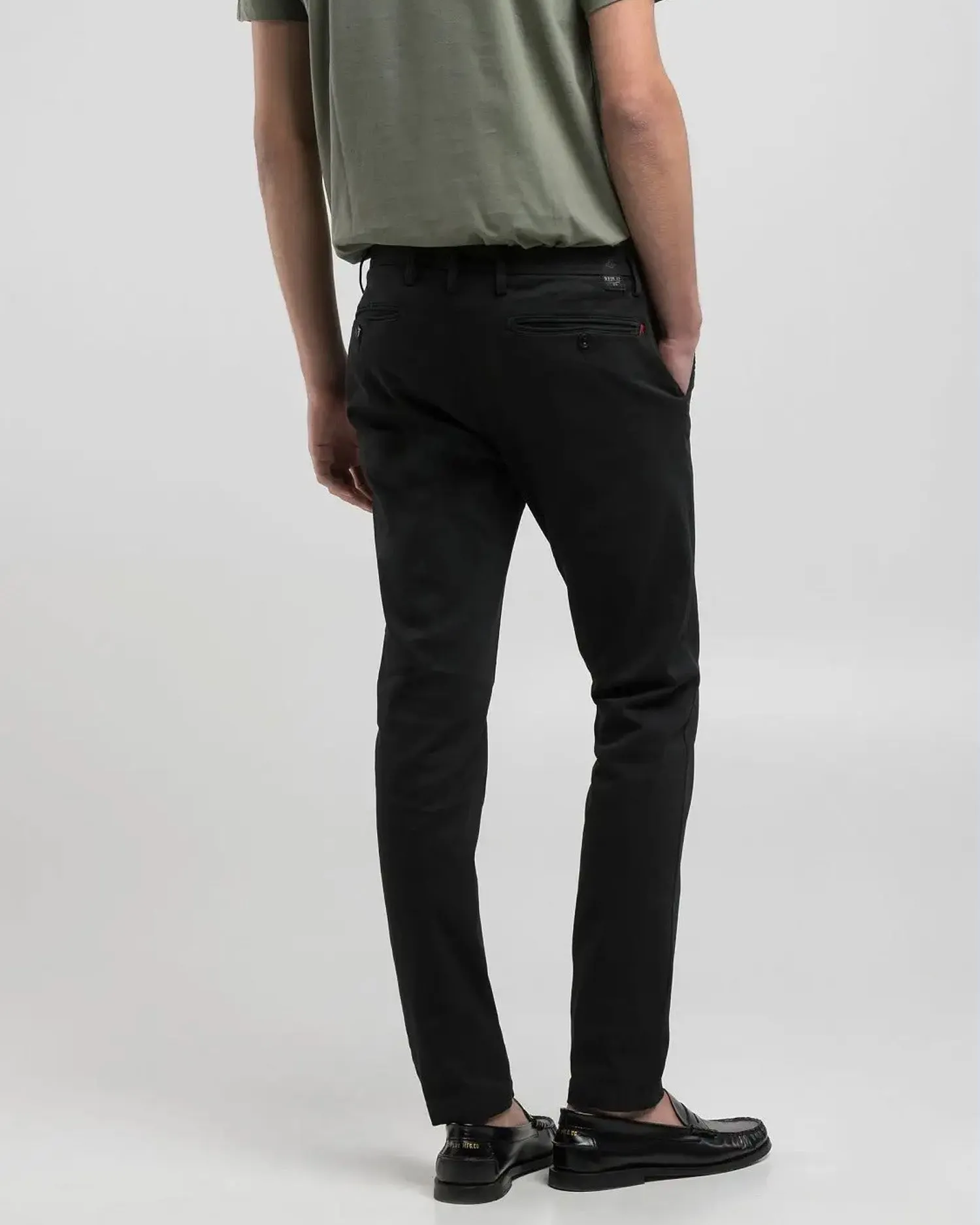 Replay Zeumar Hyperchino Colour XLITE Slim Mens Jeans - Black