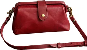 Retro Handmade Bag, Retro Handmade Doctor Bag Crossbody, Vintage Style Doctor Bag, Unique Opening Small Women Crossboy Bag.