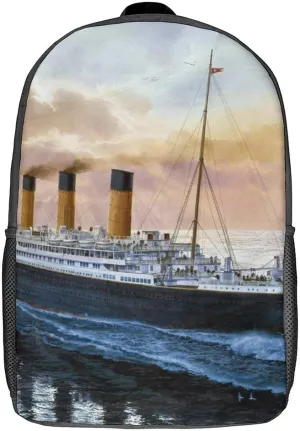 Retro Titanic Famous Old Historic Laptop Backpack for Men Women 17 Inch Travel Computer Bag Fashion Daypack