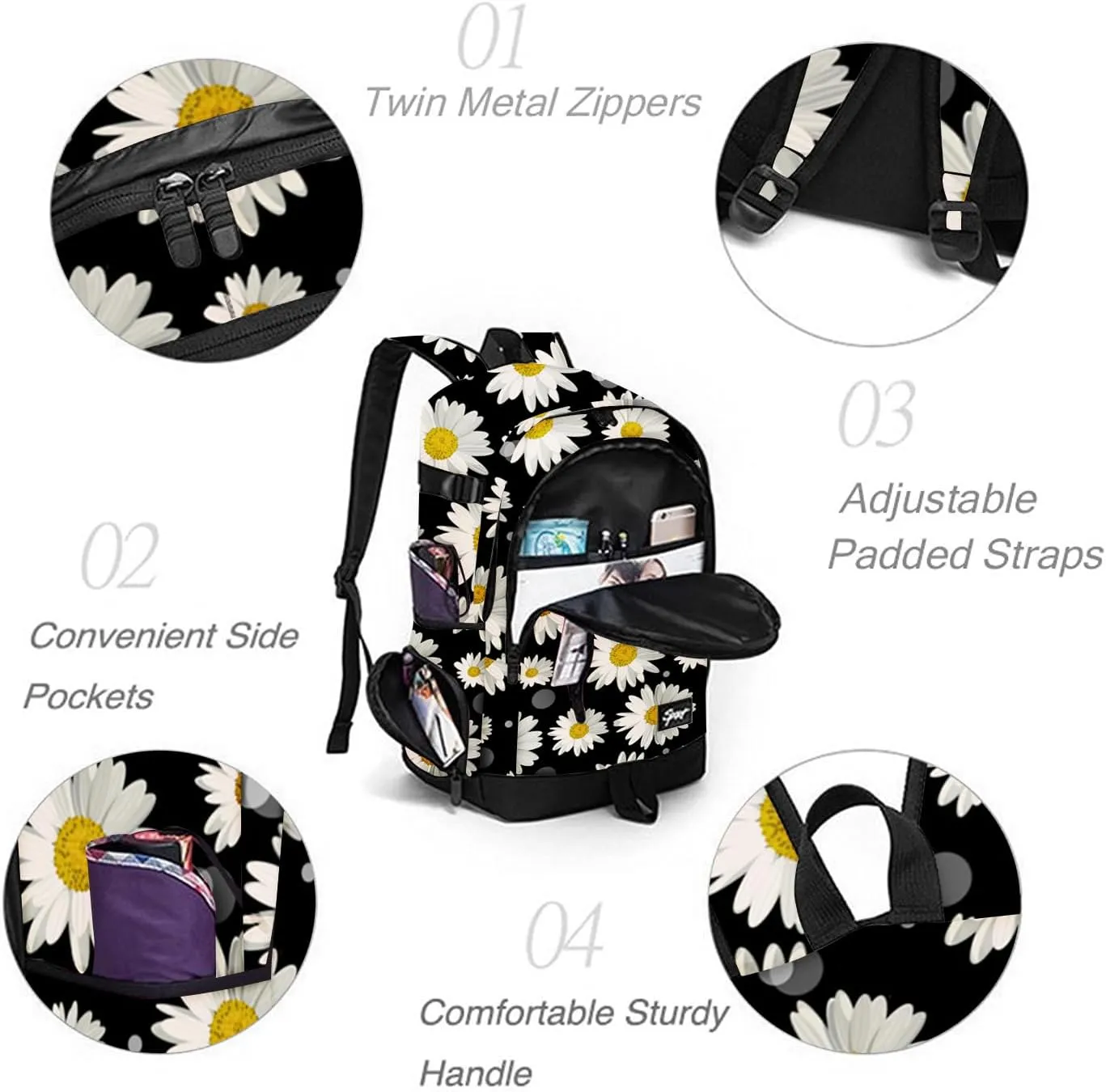 rickyh style School Backpack Travel Bag for Men & Women Lightweight College Back Pack with Laptop Compartmen