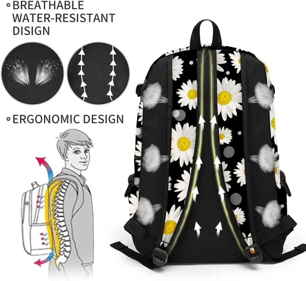 rickyh style School Backpack Travel Bag for Men & Women Lightweight College Back Pack with Laptop Compartmen
