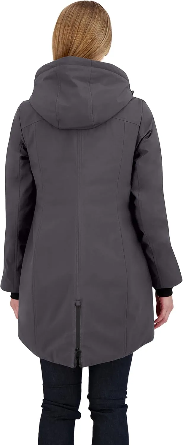 Sebby Collection Women's Winter Coat, Warm Hooded Puffer Parka Jacket, Puffy Faux Down Insulated Wind and Water Repellent