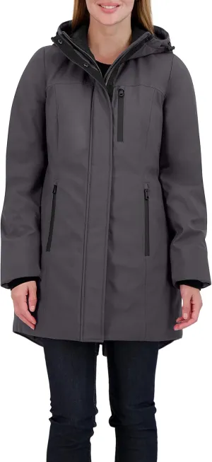 Sebby Collection Women's Winter Coat, Warm Hooded Puffer Parka Jacket, Puffy Faux Down Insulated Wind and Water Repellent