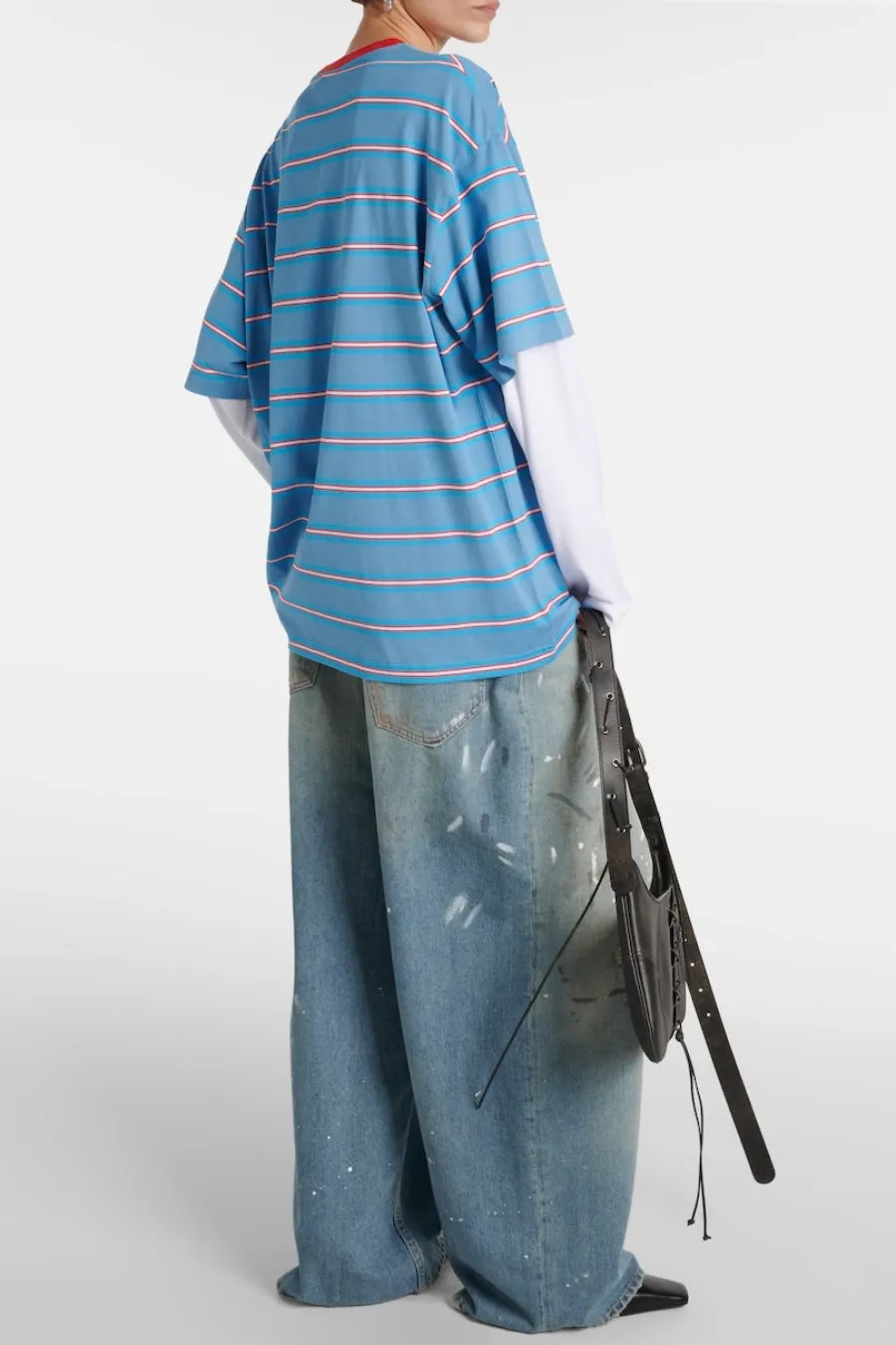 Sienna Striped Fake Two Piece T-shirts