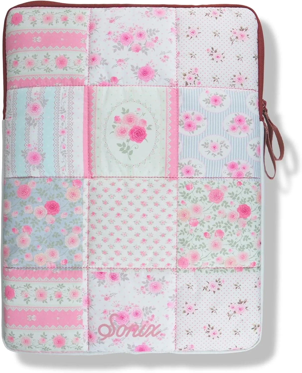 Sonix | Puffy Laptop Sleeve | 15-16 Inch, Quilted Pillow Puffer Laptop Carrying Case, Computer Sleeve | Patchwork Cottage