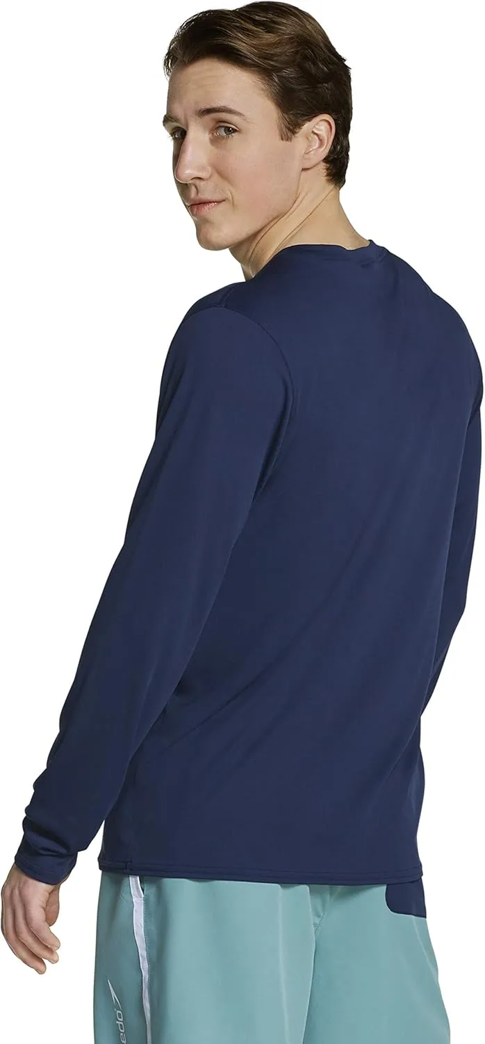 Speedo Men's UV Swim Shirt Basic Easy Long Sleeve Regular Fit