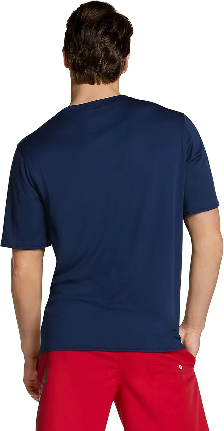 Speedo Men's UV Swim Shirt Basic Easy Short Sleeve Regular Fit