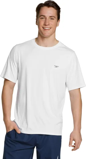 Speedo Men's UV Swim Shirt Basic Easy Short Sleeve Regular Fit