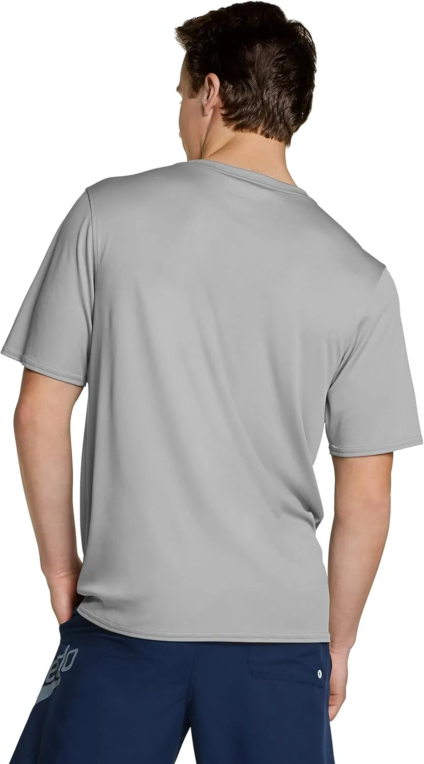 Speedo Men's UV Swim Shirt Basic Easy Short Sleeve Regular Fit