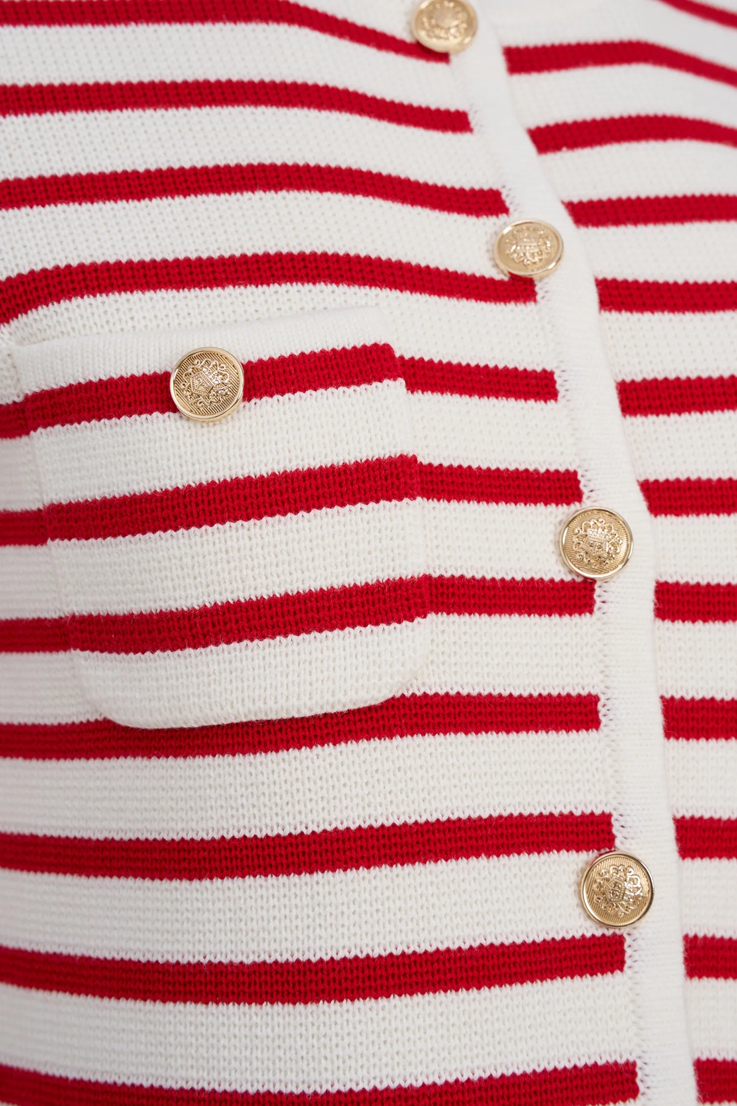 Striped Button Cardigan | Ema&Carla