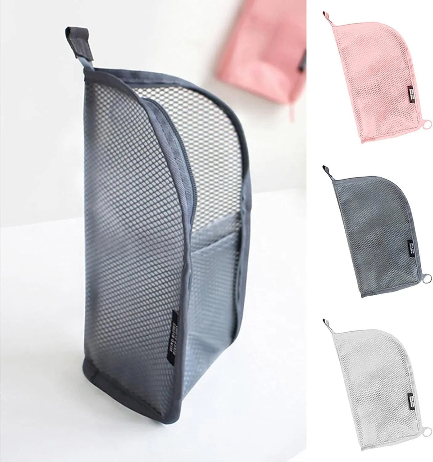 Toiletry Bag Travel Bag for Women, Portable Travel Makeup Brush Toothbrush Toothpaste Storage Bag Case Container for Toiletries, Cosmetics, Makeup, Brushes - White