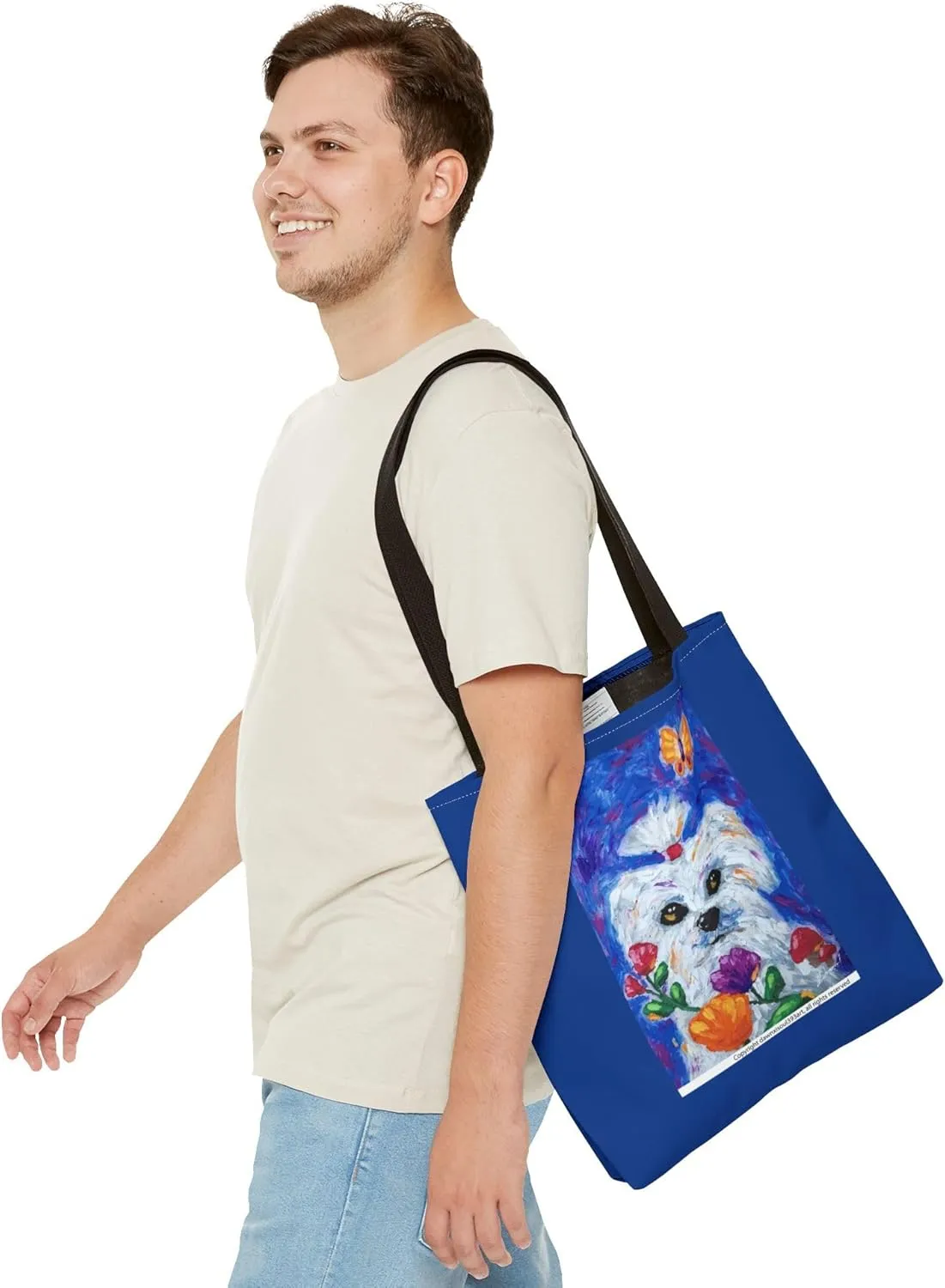 Tote Bag (AOP) designer Grocery Bags Cute Pet Design Foldable Reusable Bags for Gym beach gear teenager girl