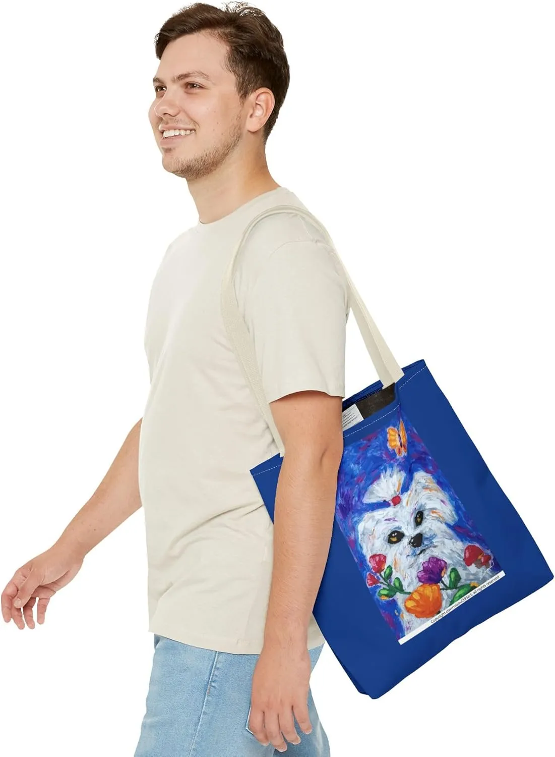 Tote Bag (AOP) designer Grocery Bags Cute Pet Design Foldable Reusable Bags for Gym beach gear teenager girl
