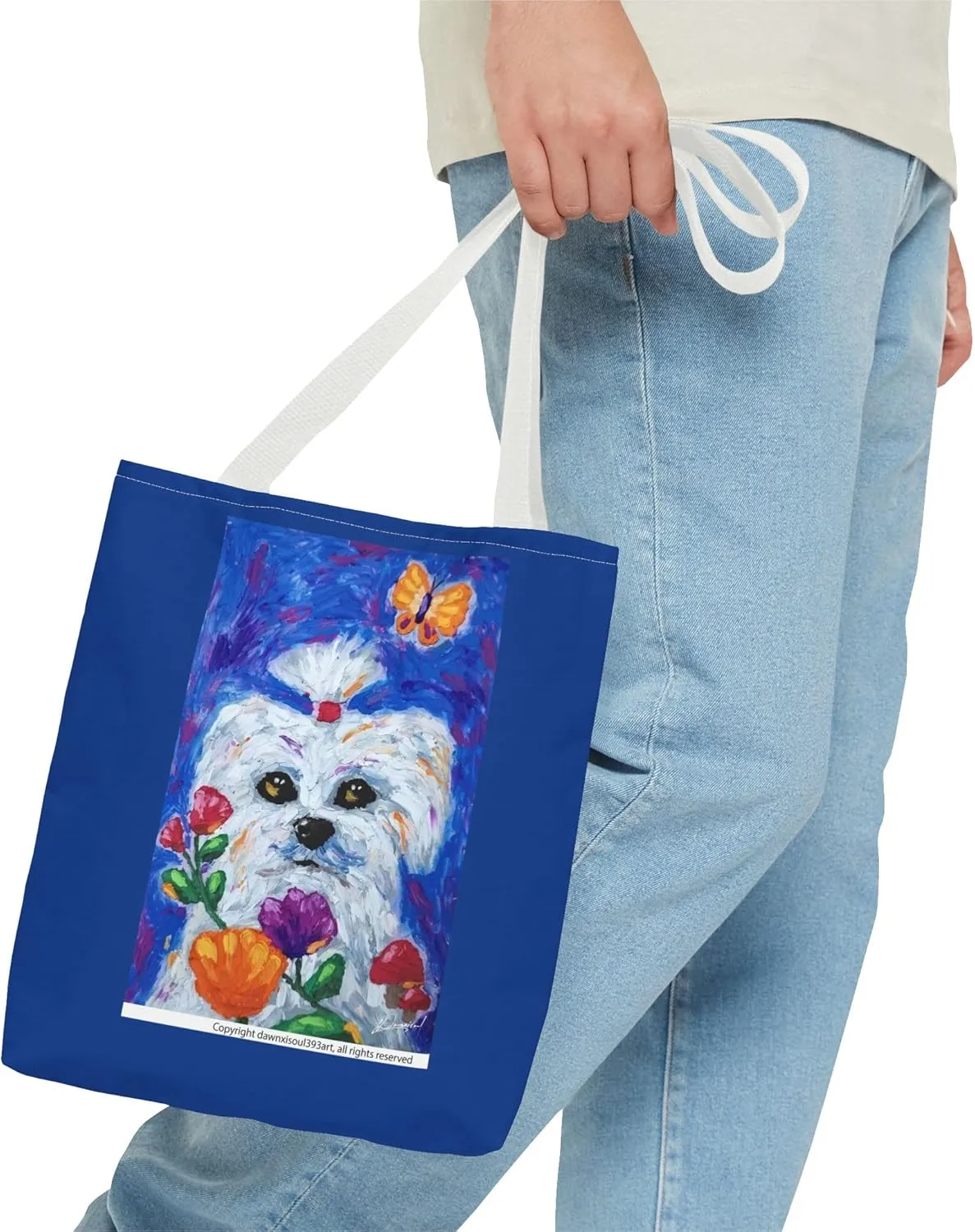 Tote Bag (AOP) designer Grocery Bags Cute Pet Design Foldable Reusable Bags for Gym beach gear teenager girl