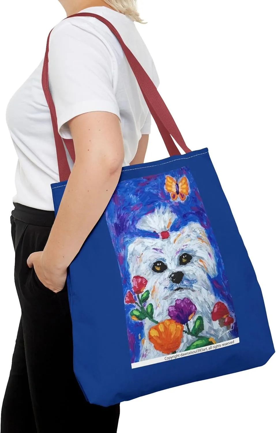 Tote Bag (AOP) designer Grocery Bags Cute Pet Design Foldable Reusable Bags for Gym beach gear teenager girl