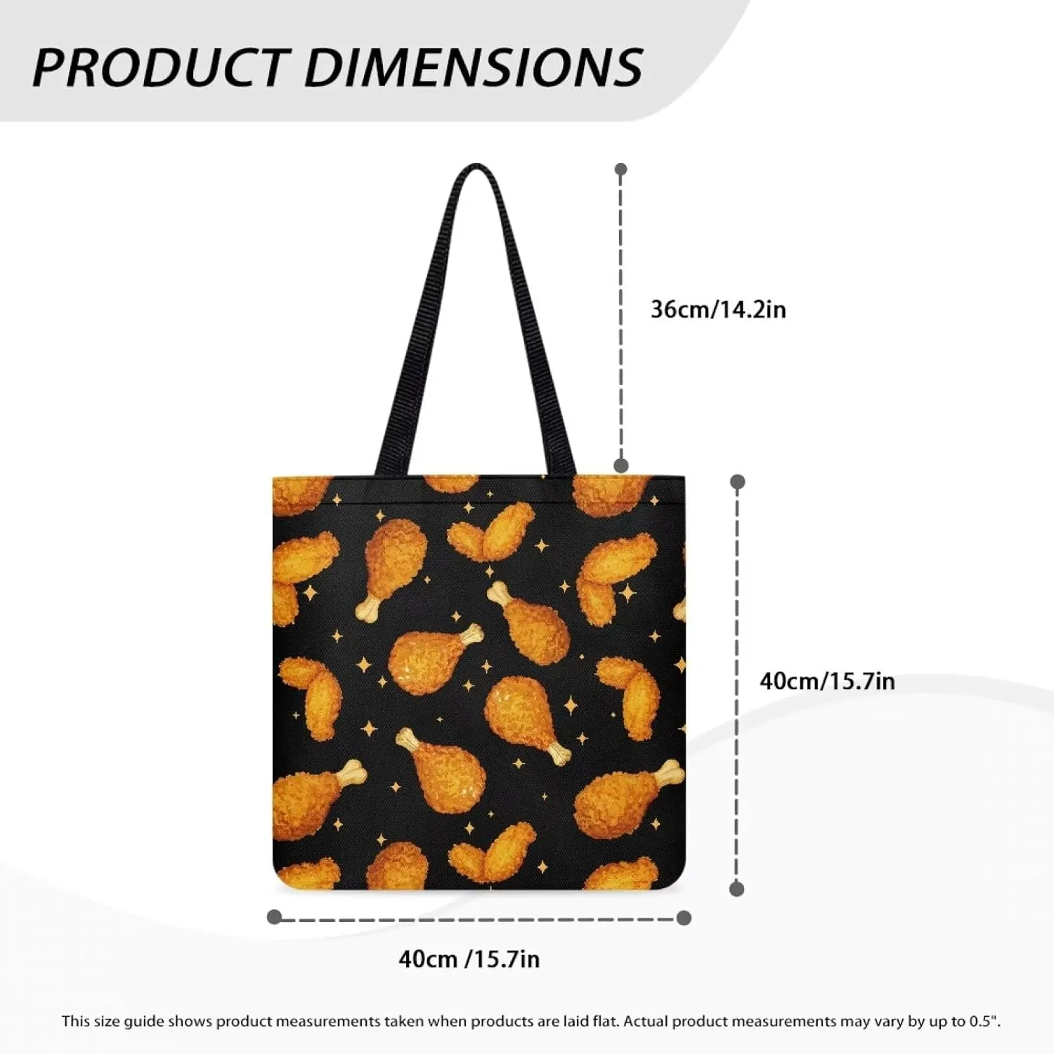 Tote Bag with Unique Patterns Reusable Handbag for Shopping School Sports Beach Food carrying and Gifts