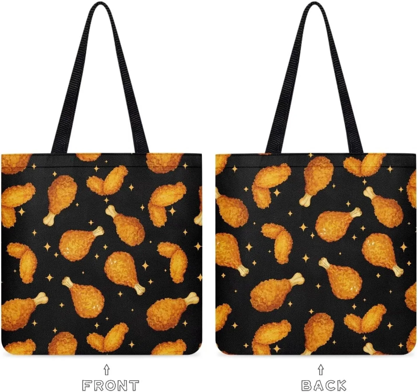 Tote Bag with Unique Patterns Reusable Handbag for Shopping School Sports Beach Food carrying and Gifts