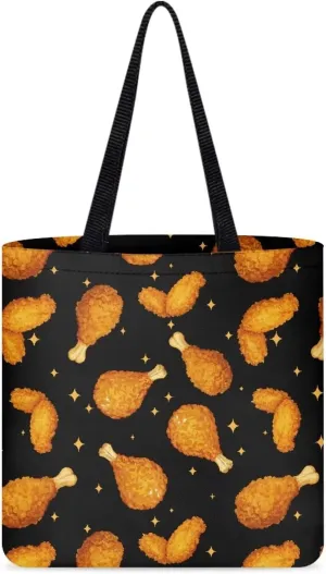 Tote Bag with Unique Patterns Reusable Handbag for Shopping School Sports Beach Food carrying and Gifts