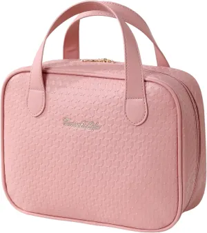 Travel Makeup Bag for Women, Large Capacity Cosmetic Bags, Organizer Portable Water-resistant Toiletry Bag (pink)