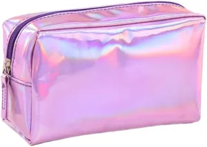 Travel Makeup Bag, Waterproof Toiletry Bag Large Capacity Cosmetic Bag Simplistic with Handles, Makeup Organizer, Swimming Bag (Purple)