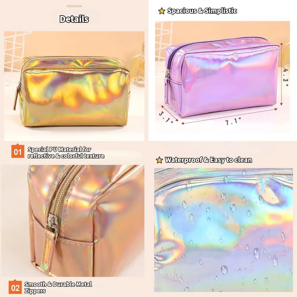 Travel Makeup Bag, Waterproof Toiletry Bag Large Capacity Cosmetic Bag Simplistic with Handles, Makeup Organizer, Swimming Bag (Purple)