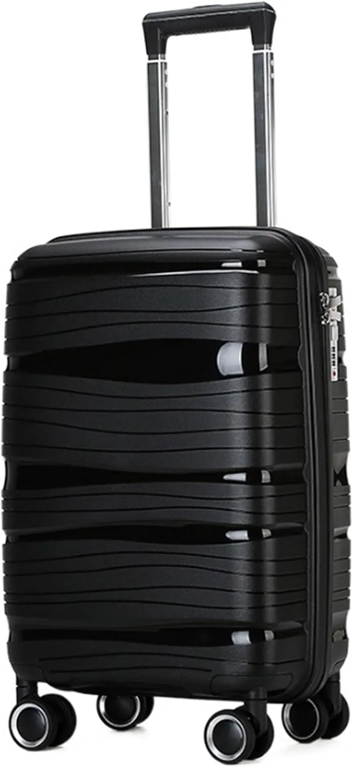 Travel Suitcase Travel Suitcase With Spinner Wheels,Lightweight Ergonomic Handles, Traveling Suitcases Carry-on Luggage (Color : Black, Size : 24inch)