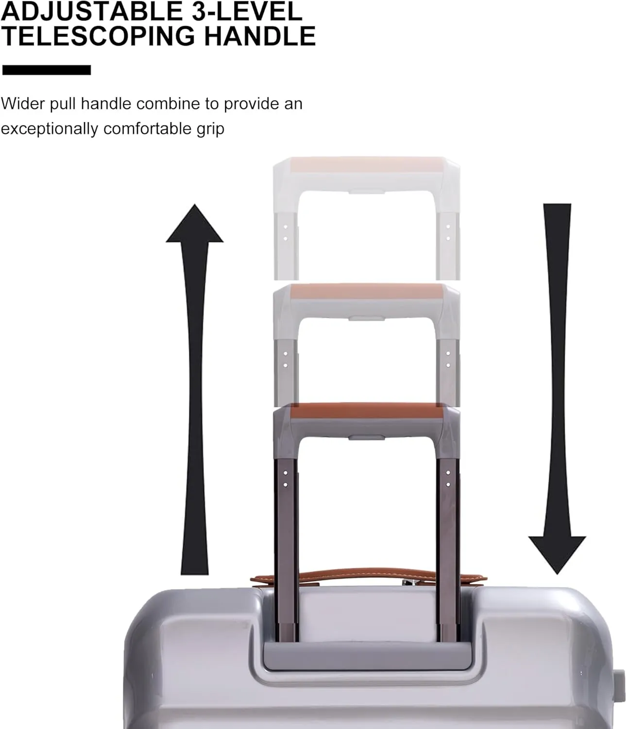 Travelhouse Luggage Suitcase with Spinner Wheels 24-Inch Hardside Checked Luggage with USB Charging Port & TSA Lock Lightweight PC
