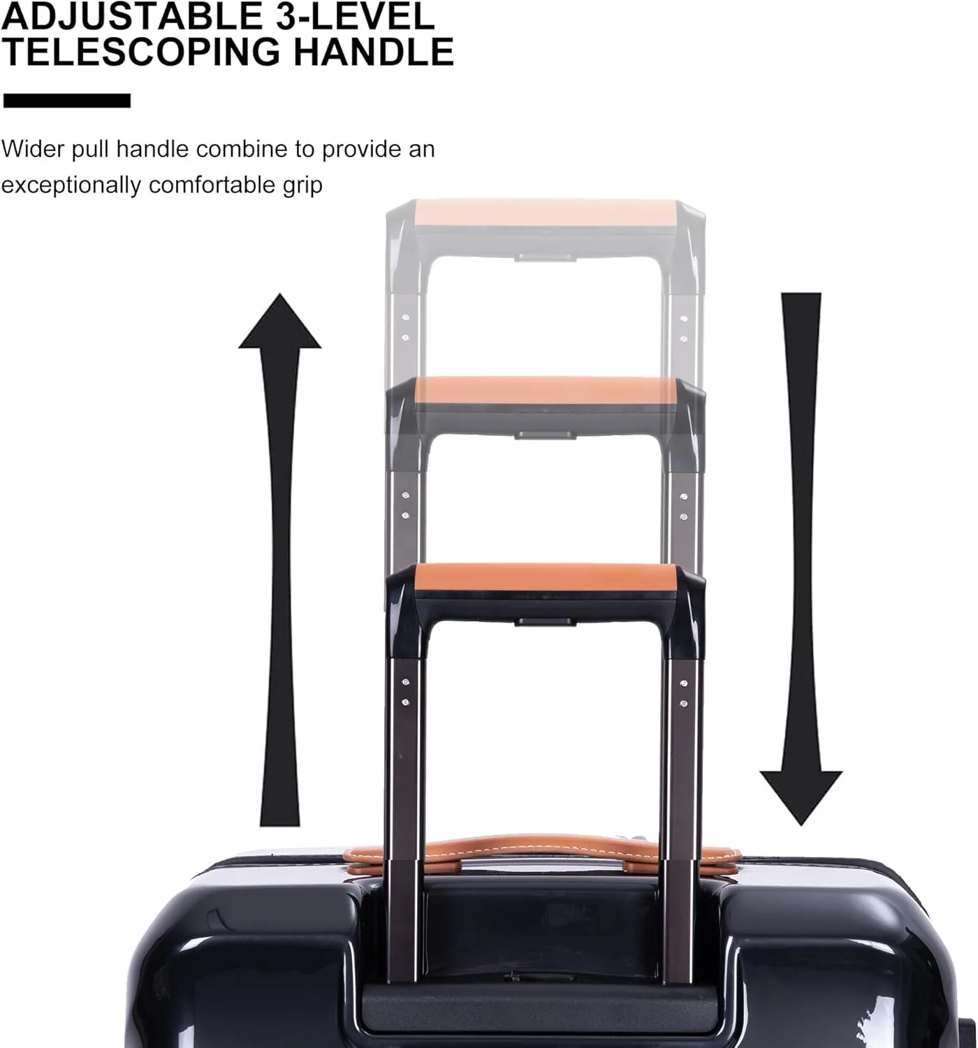 Travelhouse Luggage Suitcase with Spinner Wheels 24-Inch Hardside Checked Luggage with USB Charging Port & TSA Lock Lightweight PC