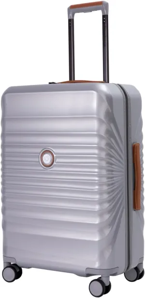 Travelhouse Luggage Suitcase with Spinner Wheels 24-Inch Hardside Checked Luggage with USB Charging Port & TSA Lock Lightweight PC