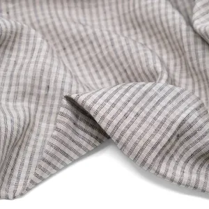 Triple Stripe Yarn Dyed Linen - Stone