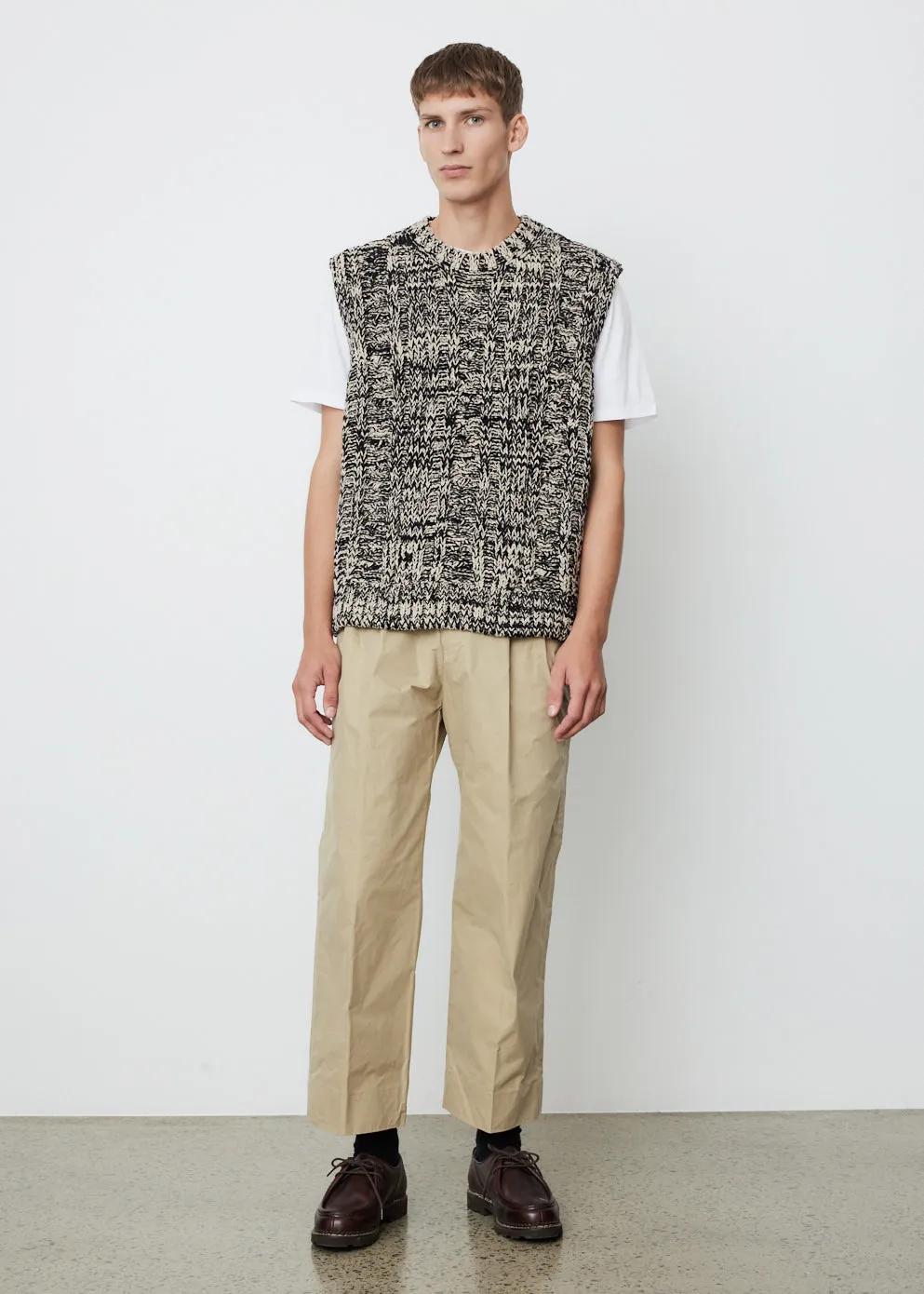 Two Pleated Wide Trousers