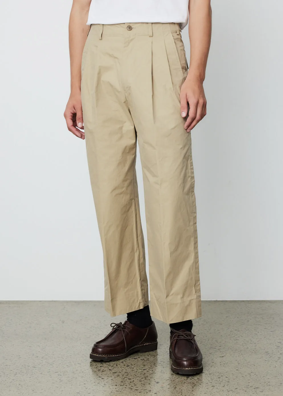 Two Pleated Wide Trousers