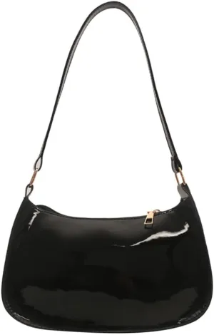 Unique PU Leather Armpit Shoulder Bag Underarm Purse Retro Inspired Satchel Clutch for Women Evening Use