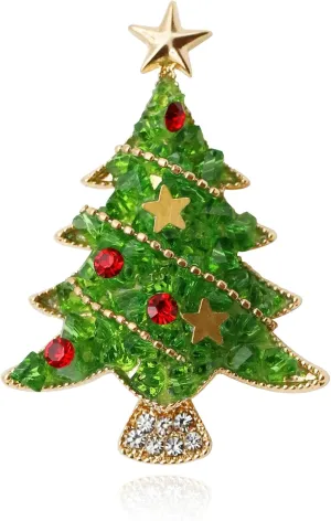 Unisex Christmas Brooch Pin, Holiday Brooch for Women & Men, Sweater Coat Cloak Pin