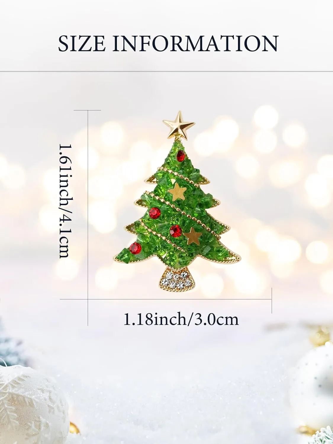 Unisex Christmas Brooch Pin, Holiday Brooch for Women & Men, Sweater Coat Cloak Pin