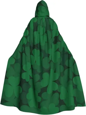 Unisex Hooded Cloak Cape St Patricks Day, Long Hooded Robe for Cosplay Party Costume Supplies