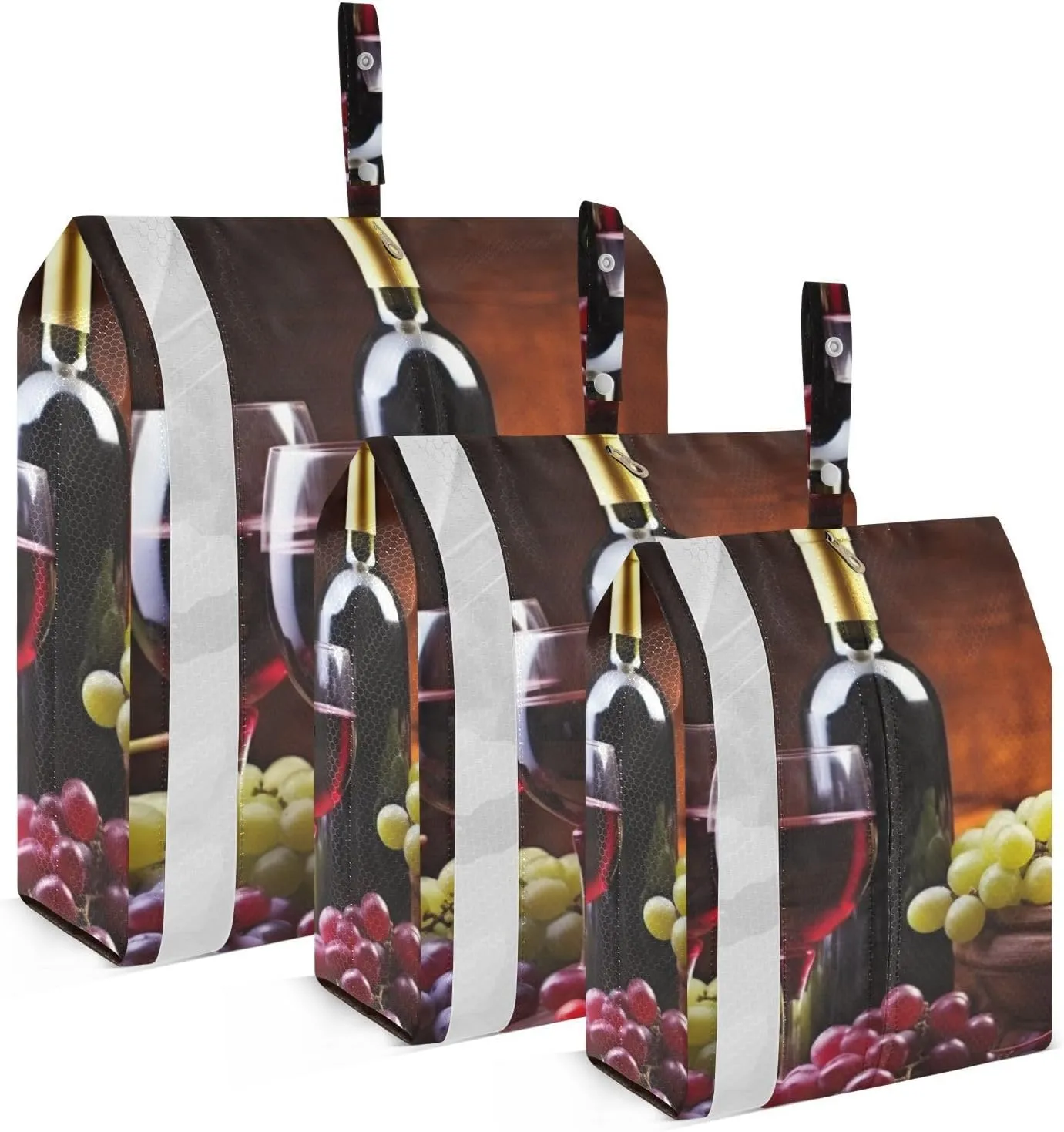 Vineyard Wine Grape Packing Cubes Set of 3, Lightweight Travel Luggage Organizers Foldable Bags for Easy Packing and Organization
