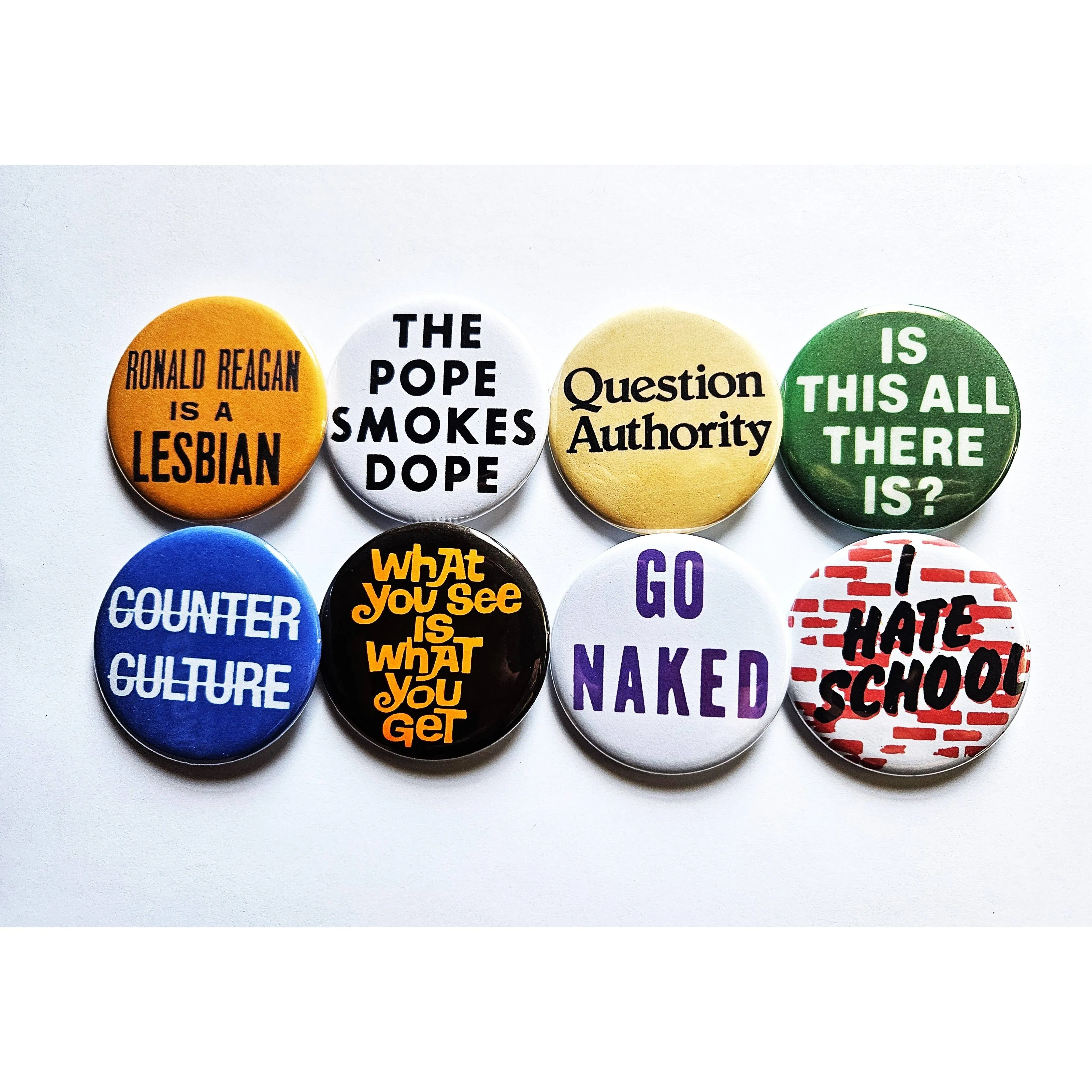 Vintage Reproduction What You See Is What You Get Small Pinback Button | 1.25" Diameter '60 '70s '80s Retro Pin