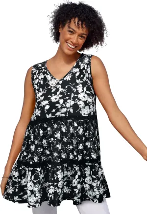 Woman Within Plus Size Tiered Tank