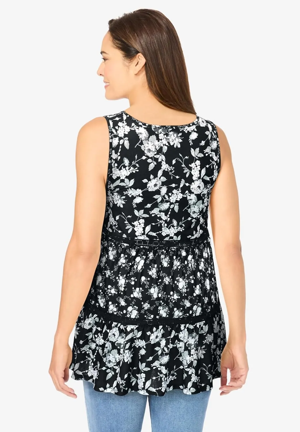 Woman Within Plus Size Tiered Tank