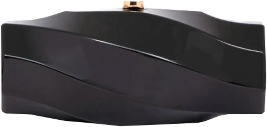Women Acrylic Clutch Purse Unique Metallic Irregular Box Evening Bag Chain Shoulder Bag For Wedding Cocktail Party 2025