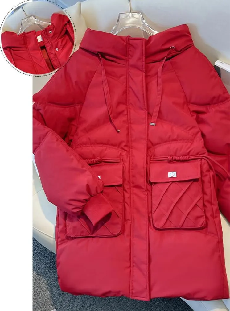 Women Winter Puffer Jacket Women Overcoat Hooded Casual Loose Warm Parkas Thick Down Cotton Padded Coat