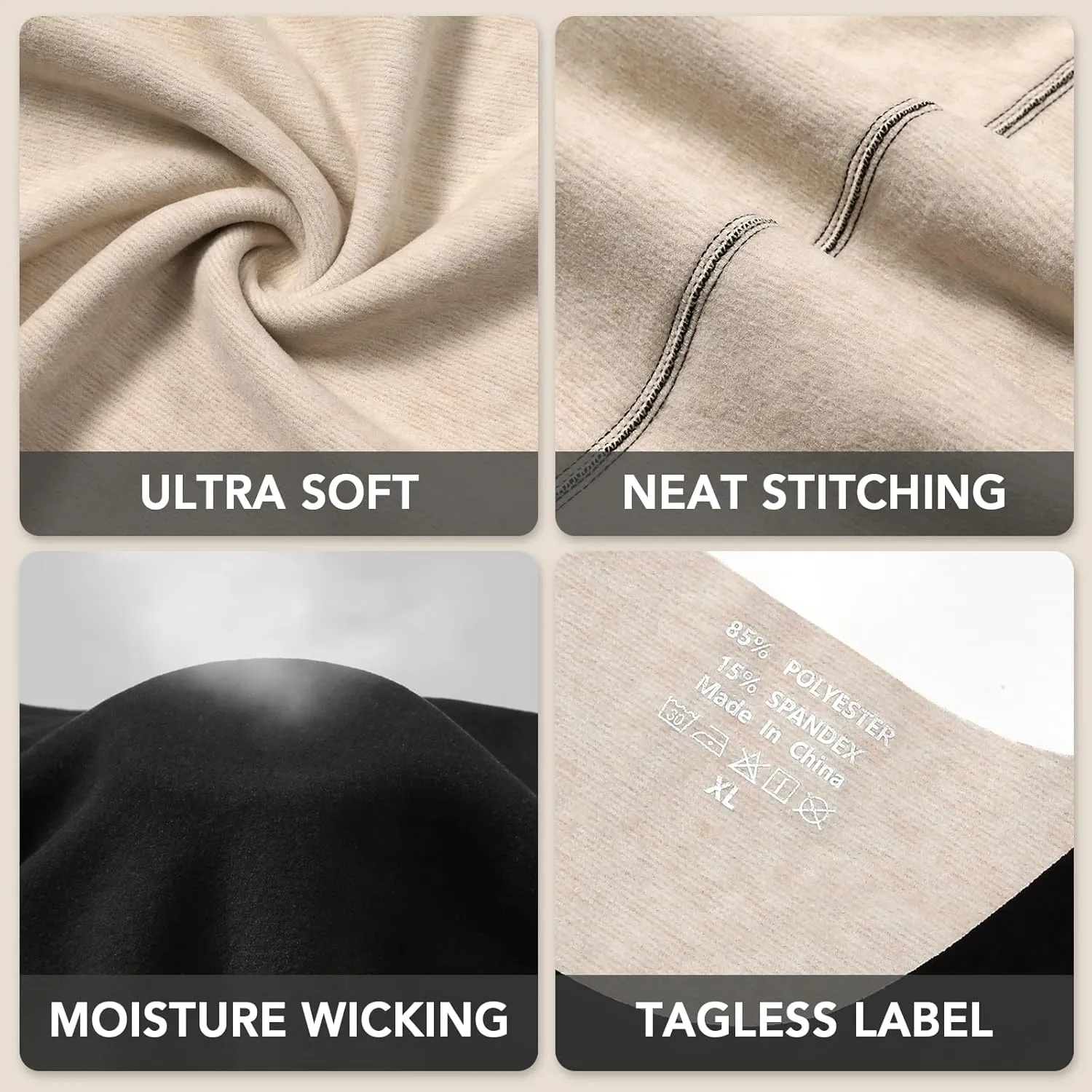 Women's Fleece Lined Thermals Underwear Tops Base Layer Tank Top Vest for Cold Weather 4,5Pairs