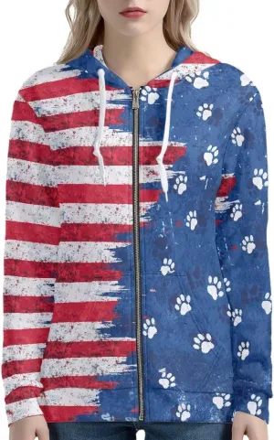 Womens Zip Up Hoodie Unique Graphic Long Sleeve Hooded Sweatshirt Pocket Loose Fit Winter Fall Clothes